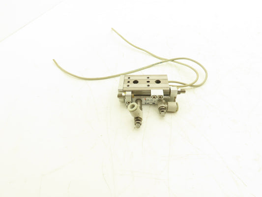 SMC MXQ8L-20A Pneumatic Air Slide Table Cylinder w/Stops 8mm Bore 20mm Stroke