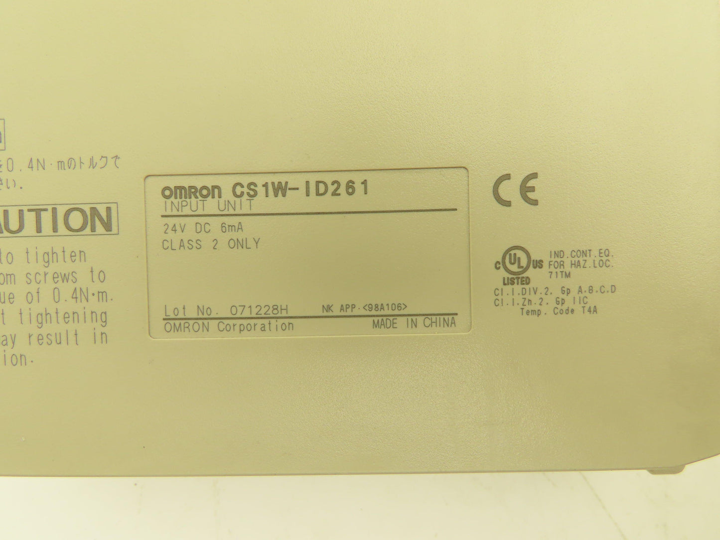 Omron CS1W-OD261 CS1W-ID261 Input Output Units 24VDC Lot of 3