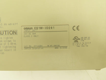 Omron CS1W-OD261 CS1W-ID261 Input Output Units 24VDC Lot of 3