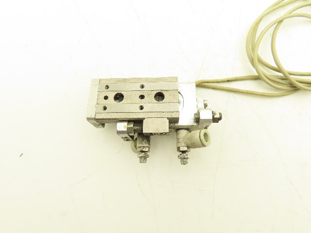 SMC MXQ8L-20C Pneumatic Air Slide Table Cylinder w/Stops 8mm Bore 20mm Stroke
