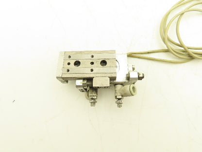 SMC MXQ8L-20C Pneumatic Air Slide Table Cylinder w/Stops 8mm Bore 20mm Stroke