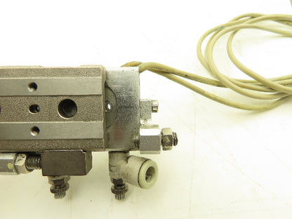 SMC MXQ8L-20C Pneumatic Air Slide Table Cylinder w/Stops 8mm Bore 20mm Stroke