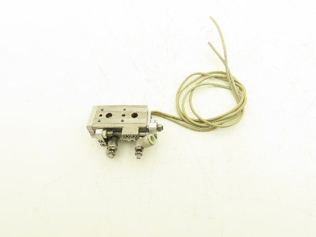 SMC MXQ8L-20C Pneumatic Air Slide Table Cylinder w/Stops 8mm Bore 20mm Stroke