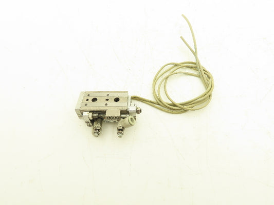 SMC MXQ8L-20C Pneumatic Air Slide Table Cylinder w/Stops 8mm Bore 20mm Stroke