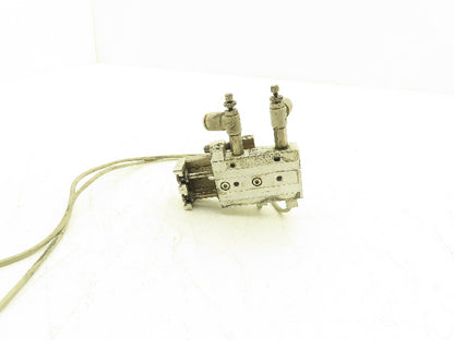 SMC MXQ8L-20CS Pneumatic Air Slide Table Cylinder w/Stops 8mm Bore 20mm Stroke