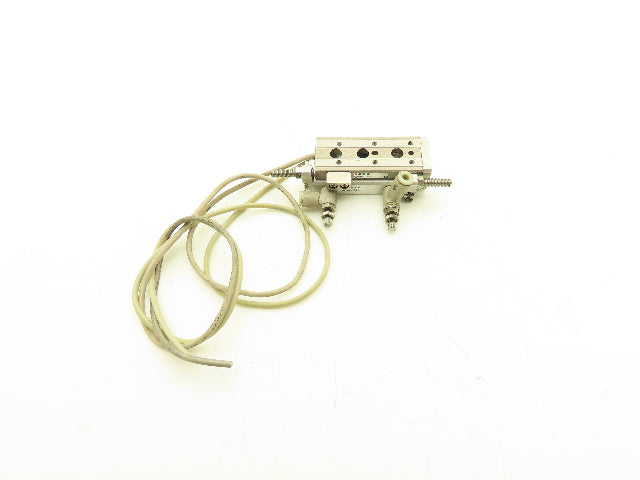 SMC MXQ6-30C-X11 Pneumatic Air Slide Table Cylinder w/Stops 6mm Bore 30mm Stroke