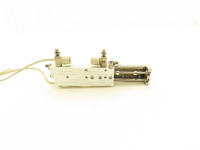 SMC MXQ6-50C Pneumatic Air Slide Table Cylinder w/Stops 6mm Bore 50mm Stroke