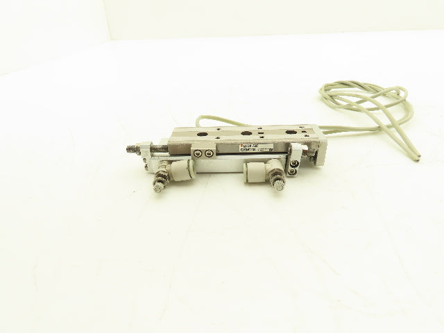 SMC MXQ6-50C Pneumatic Air Slide Table Cylinder w/Stops 6mm Bore 50mm Stroke