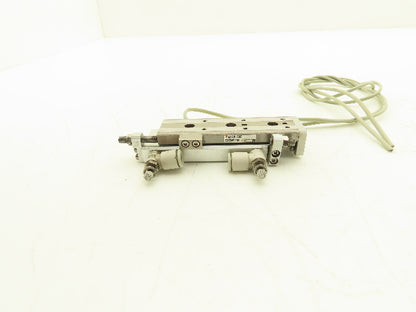 SMC MXQ6-50C Pneumatic Air Slide Table Cylinder w/Stops 6mm Bore 50mm Stroke