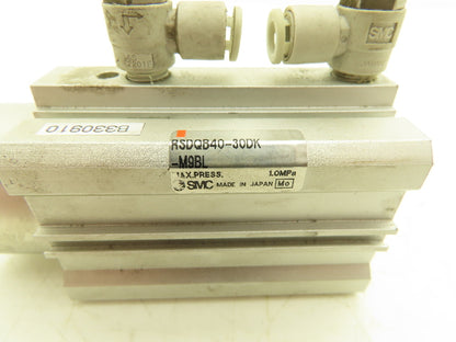 SMC RSDQB40-30DK Pneumatic Pallet Stopper Air Cylinder 40mm Bore 30mm Stroke