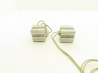 SMC CDQ2A40-10D Pneumatic Compact Air Cylinder 40mm Bore 10mm Stroke Lot of 2