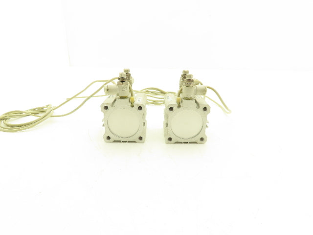 SMC CDQ2A40-10D Pneumatic Compact Air Cylinder 40mm Bore 10mm Stroke Lot of 2