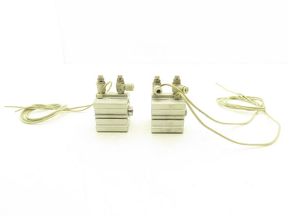 SMC CDQ2A40-10D Pneumatic Compact Air Cylinder 40mm Bore 10mm Stroke Lot of 2