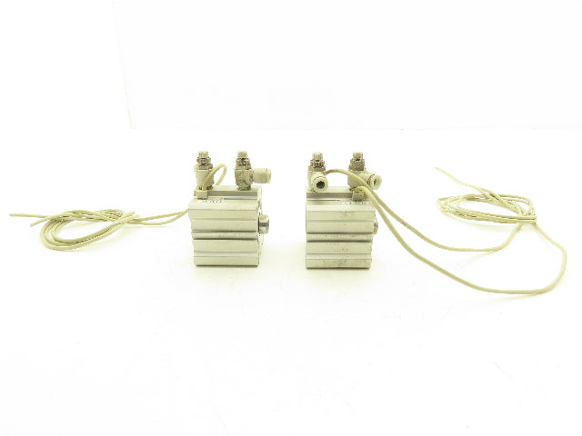 SMC CDQ2A40-10D Pneumatic Compact Air Cylinder 40mm Bore 10mm Stroke Lot of 2