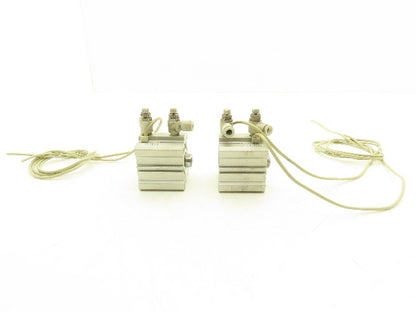 SMC CDQ2A40-10D Pneumatic Compact Air Cylinder 40mm Bore 10mm Stroke Lot of 2