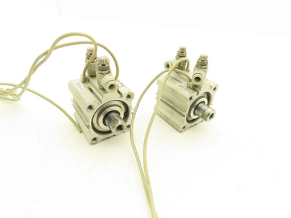 SMC CDQ2A40-10D Pneumatic Compact Air Cylinder 40mm Bore 10mm Stroke Lot of 2