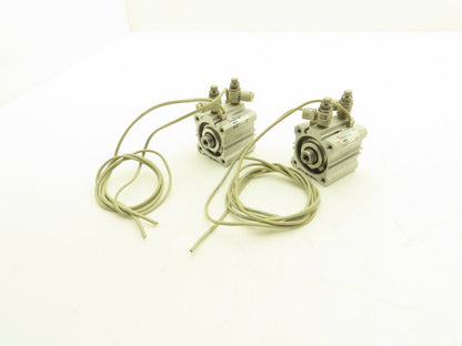 SMC CDQ2A40-10D Pneumatic Compact Air Cylinder 40mm Bore 10mm Stroke Lot of 2
