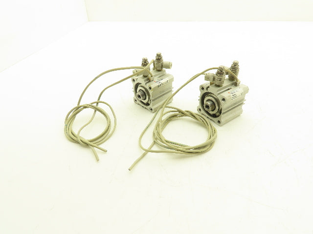 SMC CDQ2A40-10D Pneumatic Compact Air Cylinder 40mm Bore 10mm Stroke Lot of 2