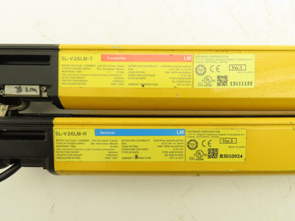 Keyence SL-V26LM Safety Light Curtain 1000mm 24VDC Transmitter Receiver Set