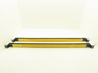 Keyence SL-V26LM Safety Light Curtain 1000mm 24VDC Transmitter Receiver Set