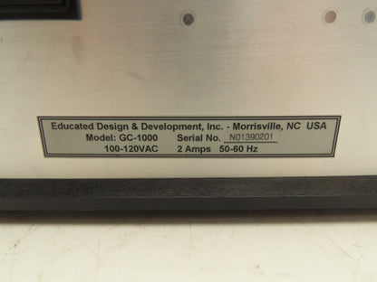 ED&D Millenium Series GC-1000 Automatic Ground Impedance Tester 1-11-08 Cal.