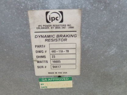 IPC 440-11A-TB Power Brake Resistor Covered 16.6kW 23 Ohms