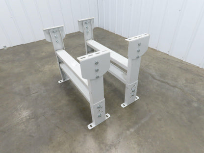 Hytrol HS-7 Conveyor Leg Floor Support 31"W Heavy Duty White 25-5/8-31-5/8"H
