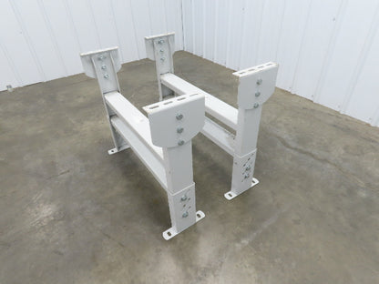 Hytrol HS-7 Conveyor Leg Floor Support 31"W Heavy Duty White 25-5/8-31-5/8"H