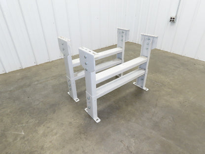 Hytrol HS-7 Conveyor Leg Floor Support 31"W Heavy Duty White 25-5/8-31-5/8"H