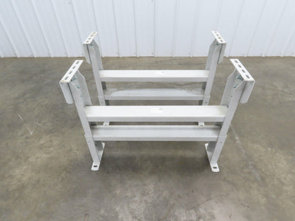 Hytrol HS-7 Conveyor Leg Floor Support 31"W Heavy Duty White 25-5/8-31-5/8"H