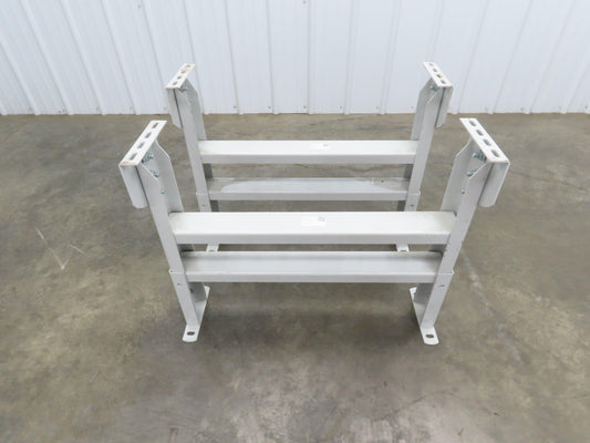 Hytrol HS-7 Conveyor Leg Floor Support 31"W Heavy Duty White 25-5/8-31-5/8"H