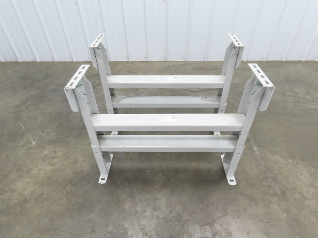 Hytrol HS-7 Conveyor Leg Floor Support 31"W Heavy Duty White 25-5/8-31-5/8"H