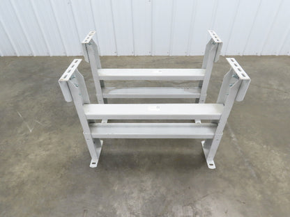 Hytrol HS-7 Conveyor Leg Floor Support 31"W Heavy Duty White 25-5/8-31-5/8"H