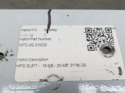 Hytrol HS-6 Conveyor Leg Floor Support 31"W Heavy Duty White 19-5/8-25-5/8"H