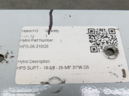 Hytrol HS-6 Conveyor Leg Floor Support 31"W Heavy Duty White 19-5/8-25-5/8"H