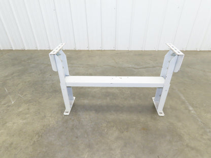 Hytrol HS-6 Conveyor Leg Floor Support 31"W Heavy Duty White 19-5/8-25-5/8"H