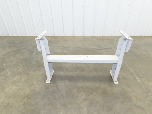 Hytrol HS-6 Conveyor Leg Floor Support 31"W Heavy Duty White 19-5/8-25-5/8"H