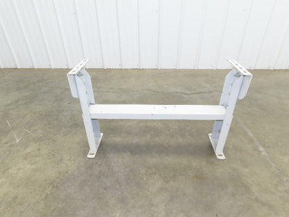 Hytrol HS-6 Conveyor Leg Floor Support 31"W Heavy Duty White 19-5/8-25-5/8"H