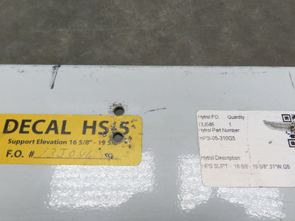 Hytrol HS-5 Conveyor Leg Floor Support 31"W Heavy Duty White 16-5/8-19-5/8"H