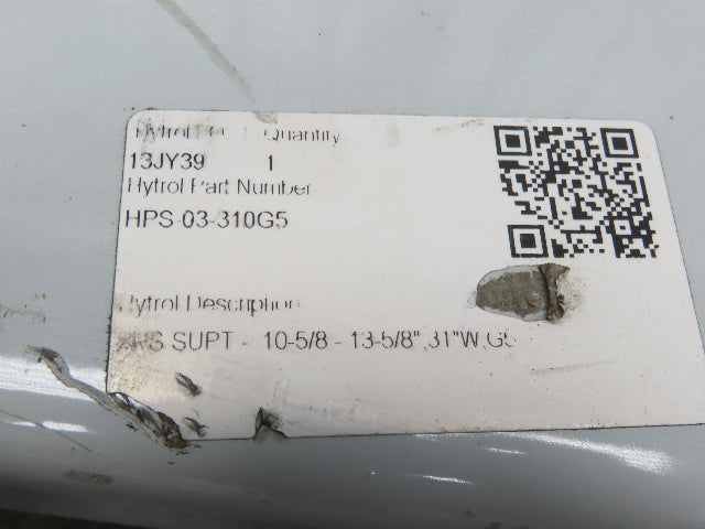 Hytrol HS-3 Conveyor Leg Floor Support 31"W Heavy Duty White 10-5/8-13-5/8"H