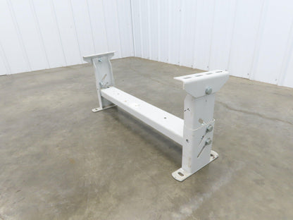 Hytrol HS-3 Conveyor Leg Floor Support 31"W Heavy Duty White 10-5/8-13-5/8"H