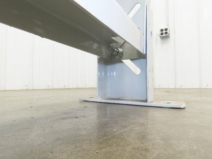 Hytrol HS-3 Conveyor Leg Floor Support 31"W Heavy Duty White 10-5/8-13-5/8"H