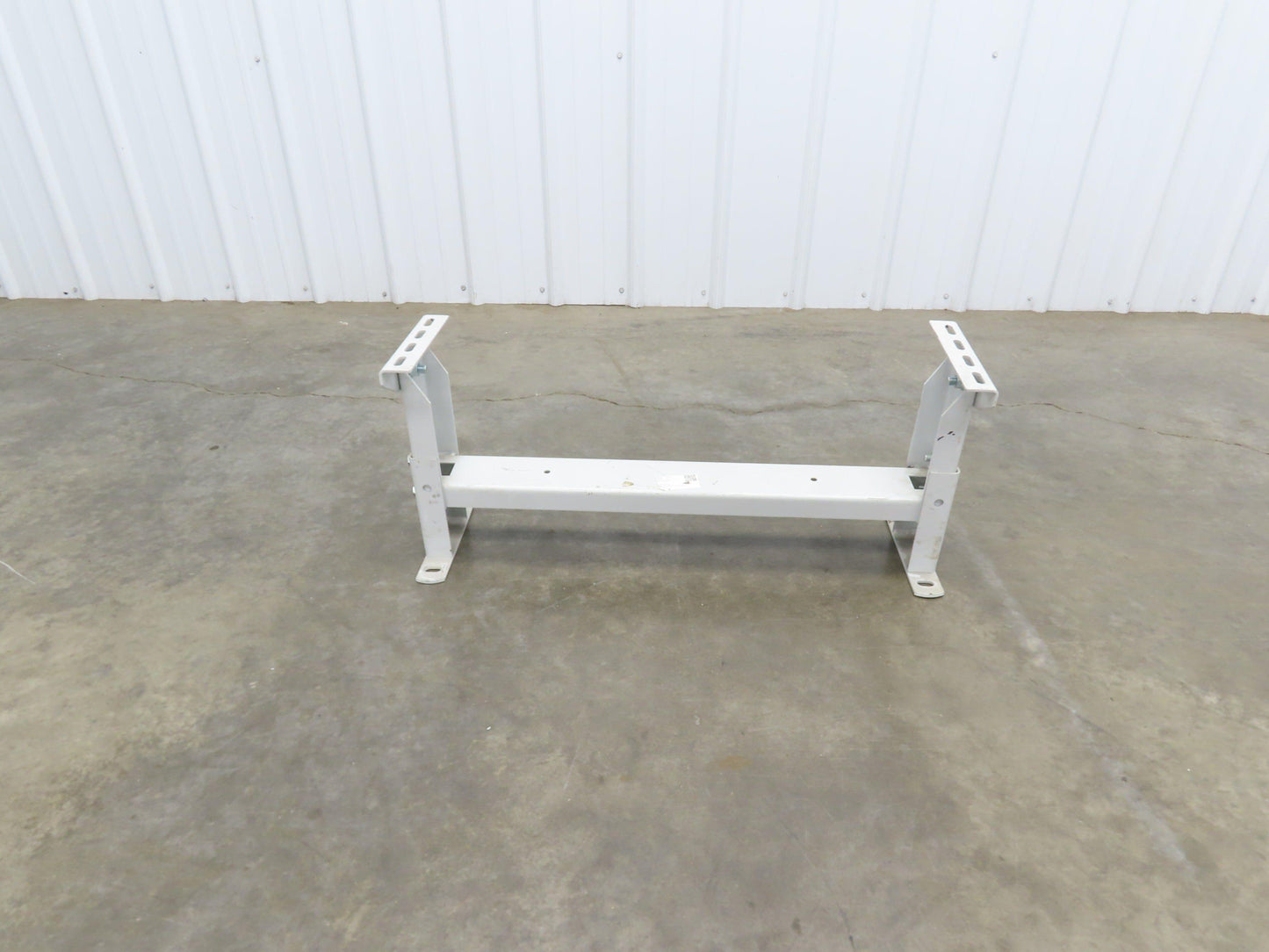 Hytrol HS-3 Conveyor Leg Floor Support 31"W Heavy Duty White 10-5/8-13-5/8"H