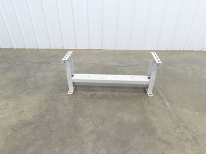 Hytrol HS-3 Conveyor Leg Floor Support 31"W Heavy Duty White 10-5/8-13-5/8"H