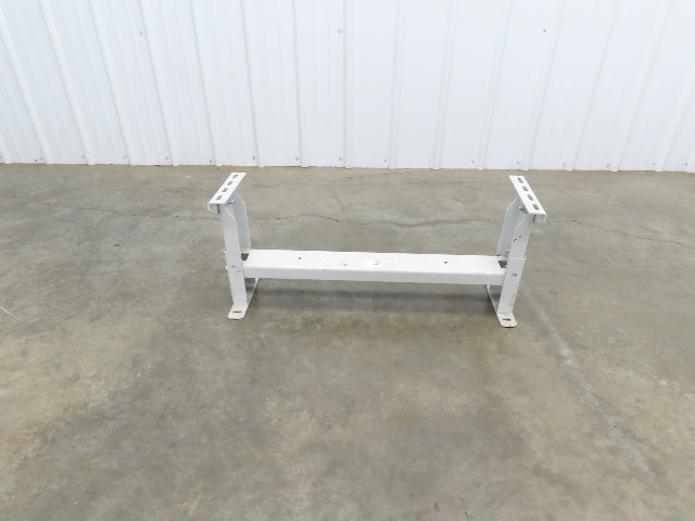 Hytrol HS-3 Conveyor Leg Floor Support 31"W Heavy Duty White 10-5/8-13-5/8"H