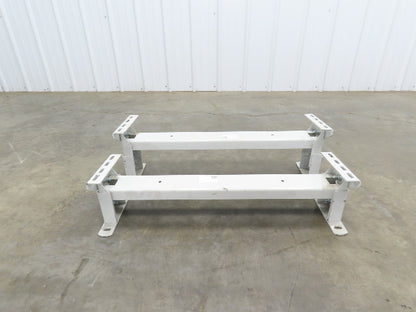 Hytrol HS-2 Conveyor Leg Floor Support 31"W Heavy Duty 7-5/8-10-5/8"H  Lot of 2