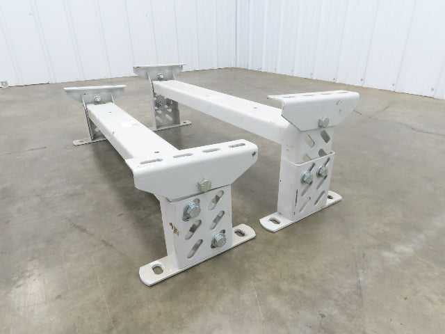 Hytrol HS-2 Conveyor Leg Floor Support 31"W Heavy Duty 7-5/8-10-5/8"H  Lot of 2