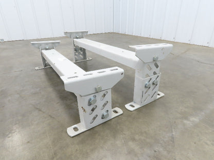 Hytrol HS-2 Conveyor Leg Floor Support 31"W Heavy Duty 7-5/8-10-5/8"H  Lot of 2