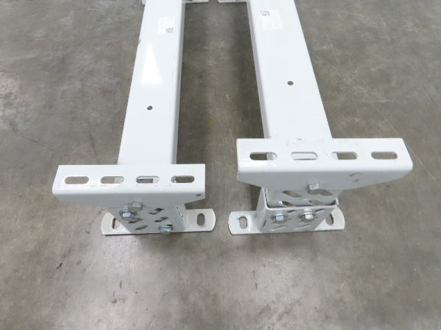 Hytrol HS-2 Conveyor Leg Floor Support 31"W Heavy Duty 7-5/8-10-5/8"H  Lot of 2