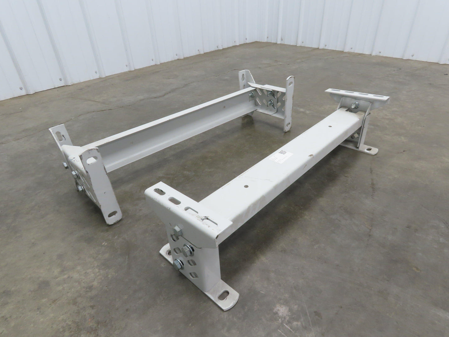 Hytrol HS-2 Conveyor Leg Floor Support 31"W Heavy Duty 7-5/8-10-5/8"H  Lot of 2